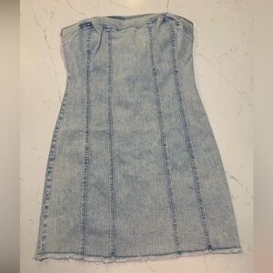 NWOT Light Blue Denim Tube Dress